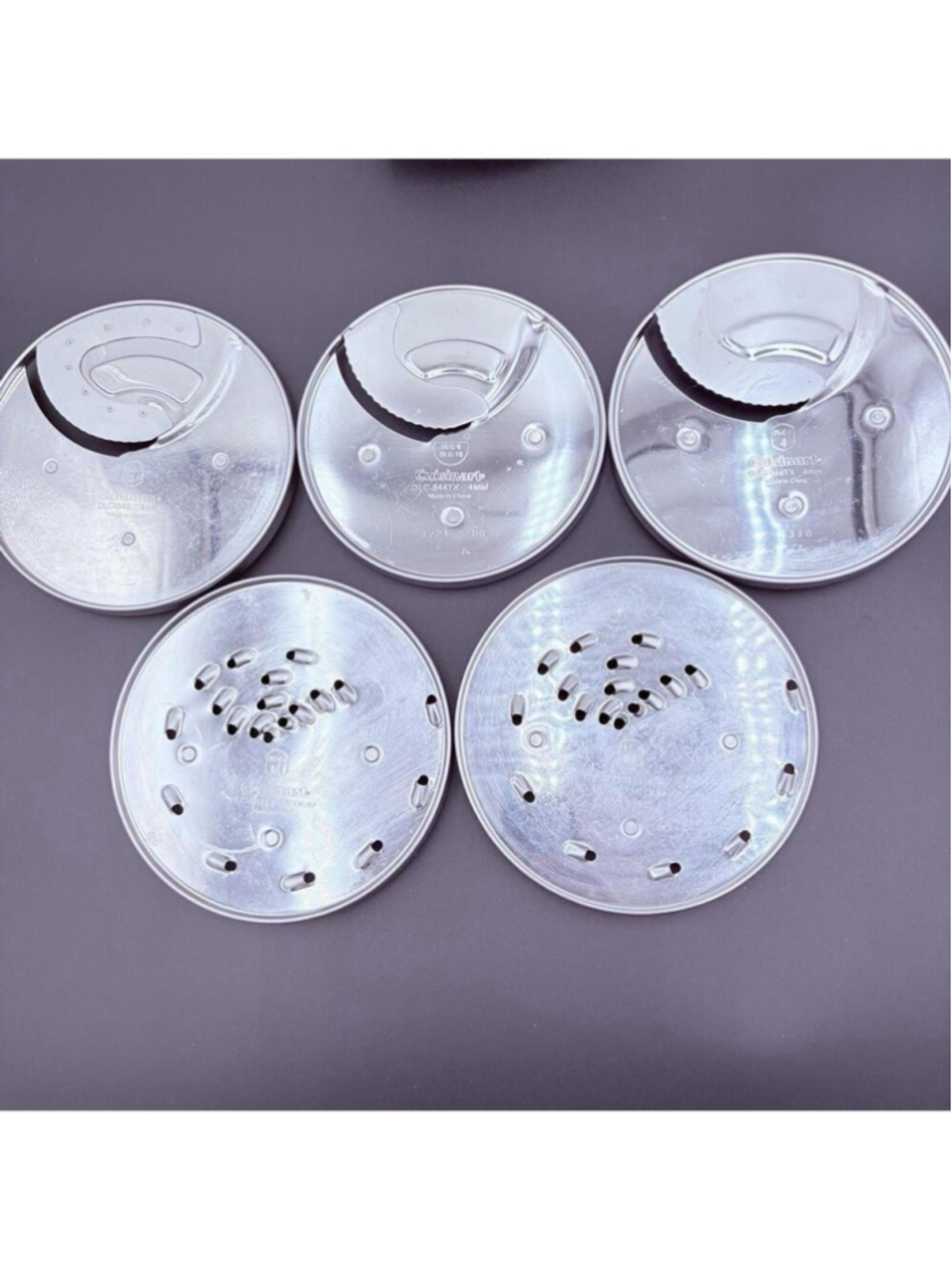 CUISINART Disc Blade Lot 5 DLC-044 DLC-844TX DLC-037 4mm Slice Medium Shred
